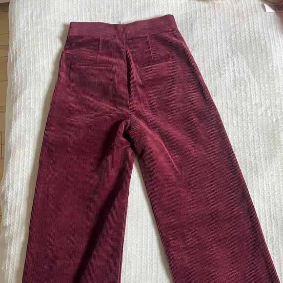 Burgundy corduroy pants - Picture 2 of 4